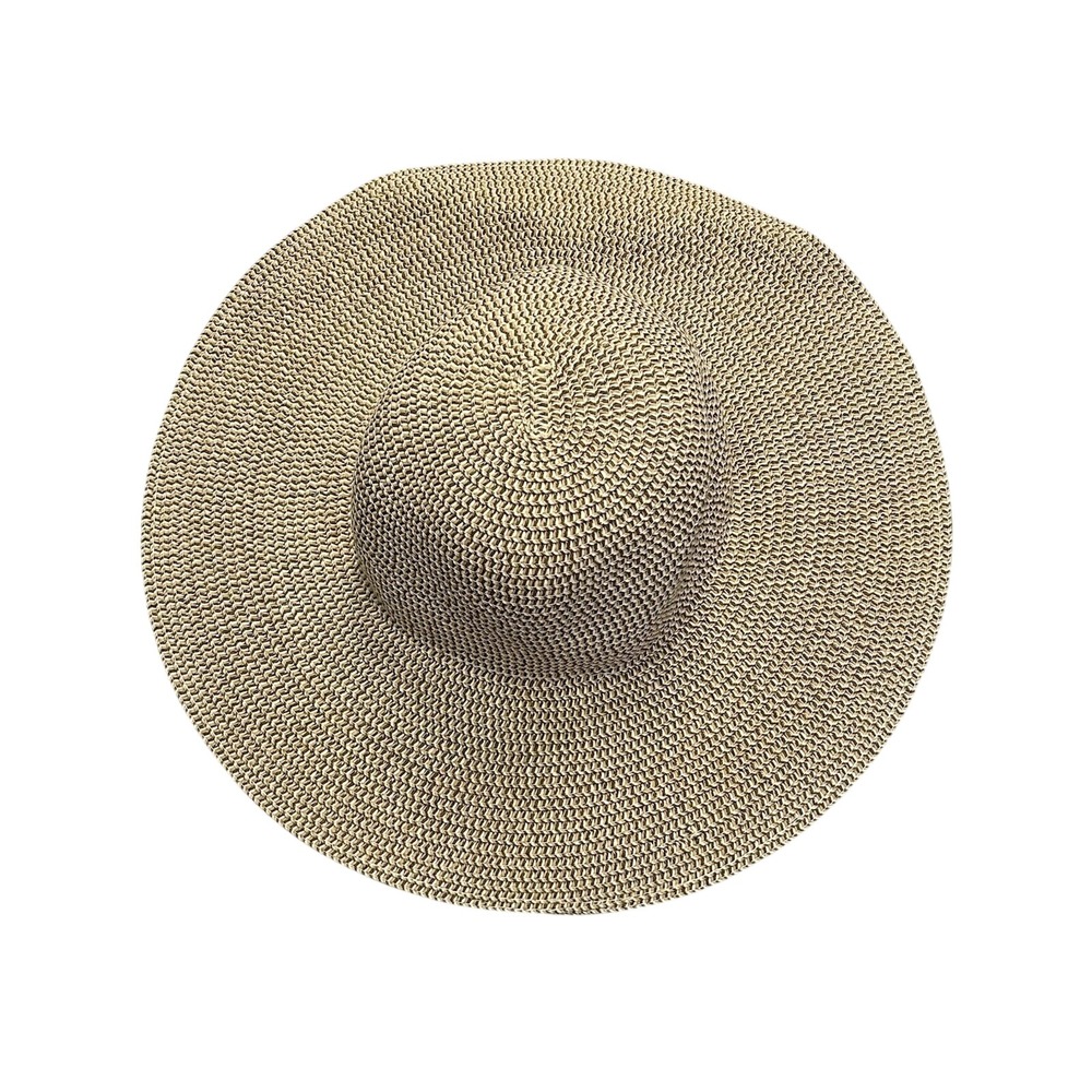 Renato Balestra Leopard Print Straw Sun Hat Wide Brim Floppy Beach Packable‎